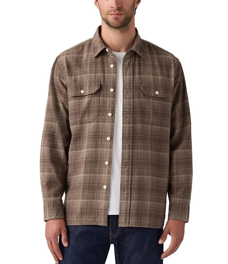 Levi's® Relaxed Fit Long Sleeve Plaid Flannel Overshirt