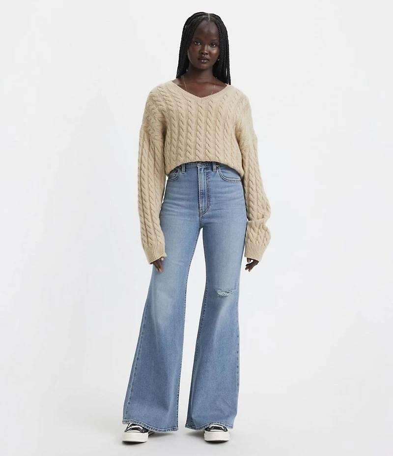 Levi's® Ribcage High Rise Distressed Flare Jeans