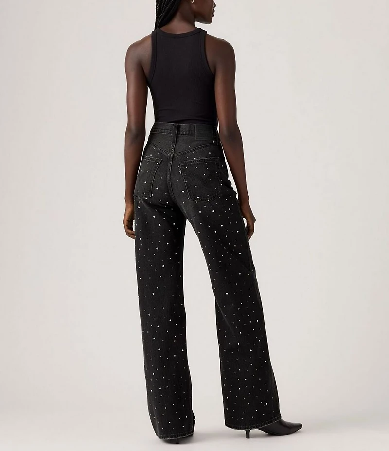 Levi's® Ribcage Super High Rise Slim Fit Embellished Wide Leg Jeans
