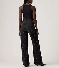 Levi's® Ribcage Super High Rise Slim Fit Embellished Wide Leg Jeans