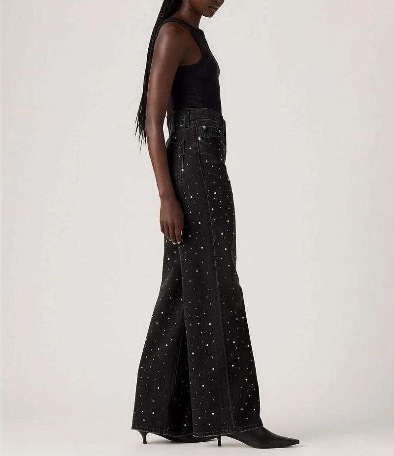 Levi's® Ribcage Super High Rise Slim Fit Embellished Wide Leg Jeans