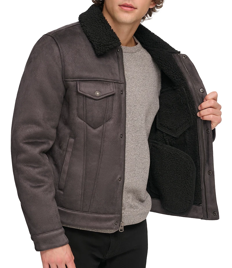 Levi's® Sherpa Sherpa Zip Front Trucker Jacket