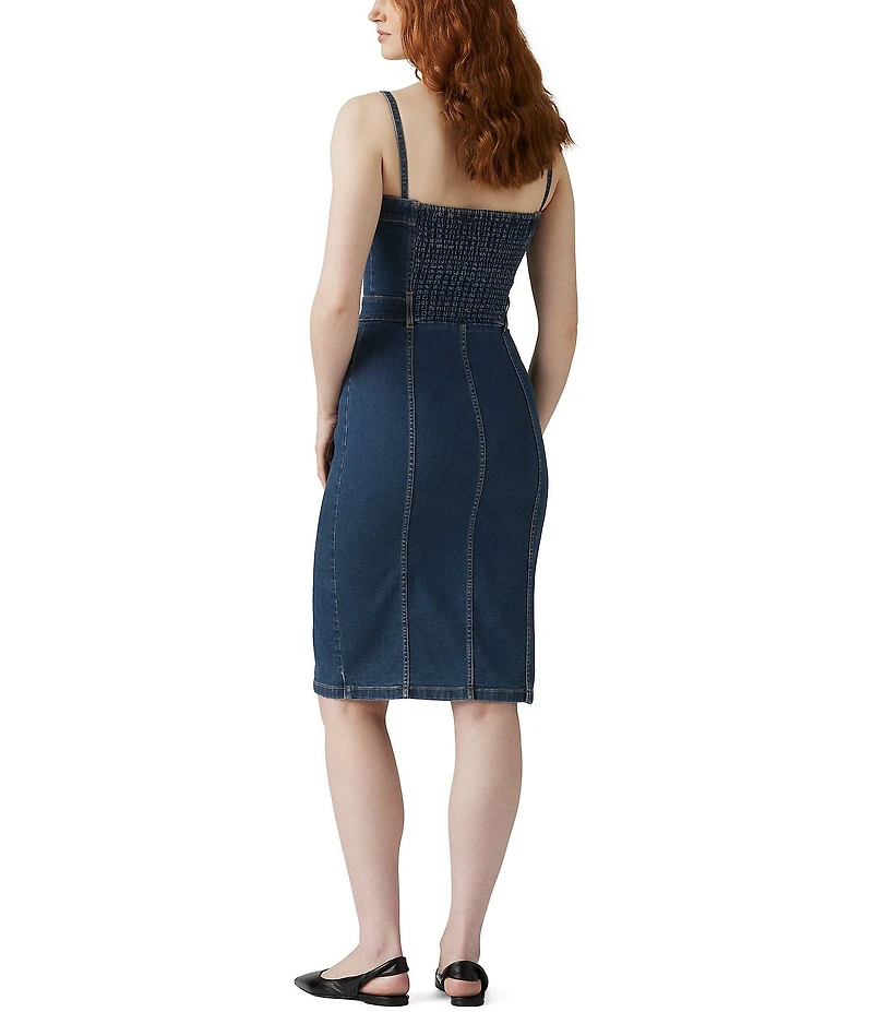 Levi's® Sleeveless Bustier Slim Fit Midi Denim Dress