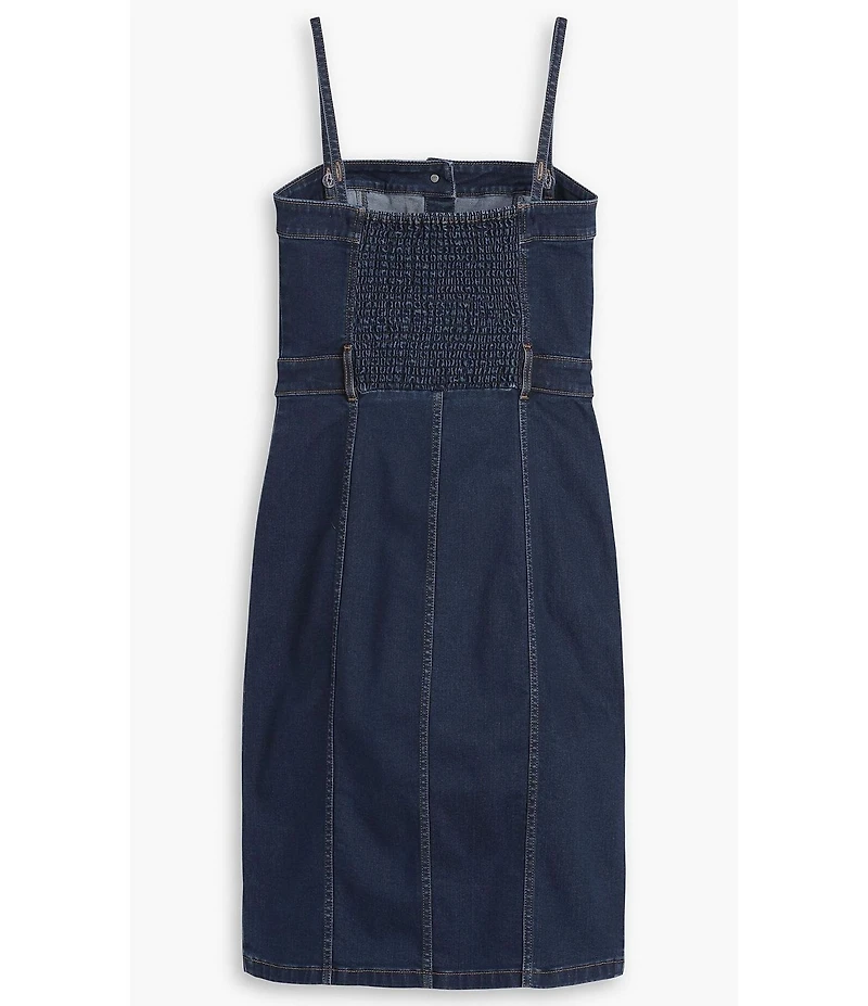 Levi's® Sleeveless Bustier Slim Fit Midi Denim Dress