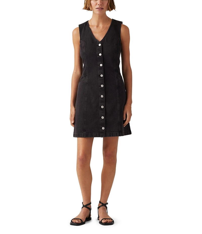 Levi's® Vianna Denim V-Neck Sleeveless Vest Dress