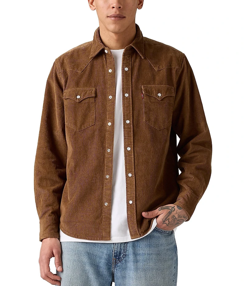 Levi's® Standard Fit Long Sleeve Corduroy Western Shirt