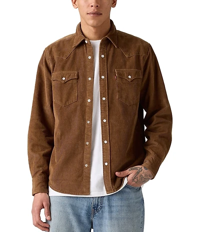 Levi's® Standard Fit Long Sleeve Corduroy Western Shirt