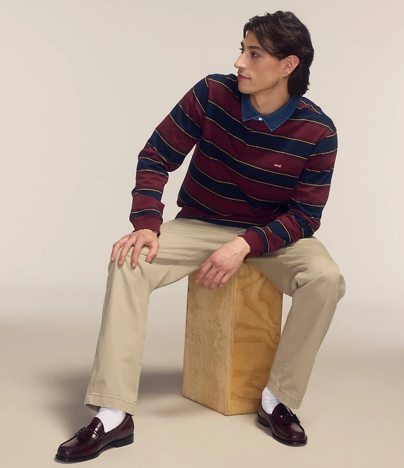 Levi's® Striped Long Sleeve Rugby Shirt