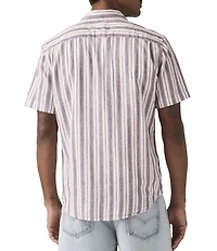 Levi's® Striped Short Sleeve Linen Blend Shirt