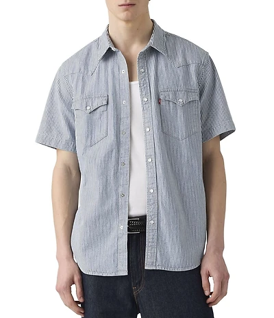 Levi's® Striped Short Sleeve Western Shirt