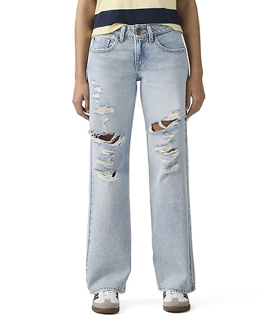 Levi's® Super Low Rise Loose Fit Distressed Jeans