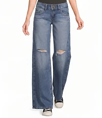 Levi's® Super Low Rise Loose Fit Distressed Jeans
