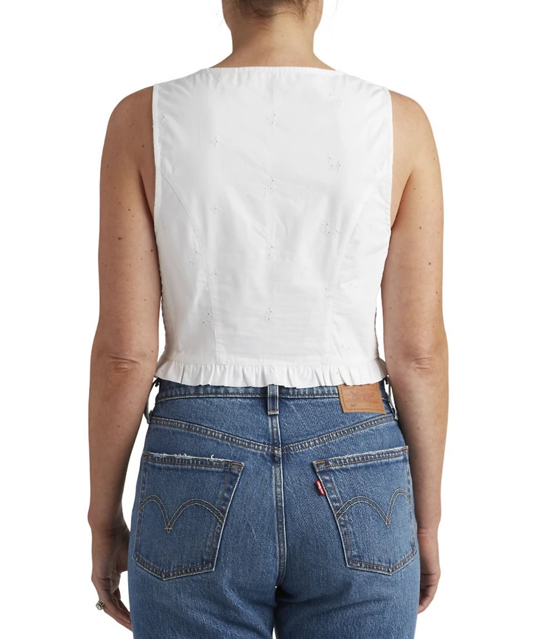 Levi's® Teagan Eyelet Embroidered Sleeveless Blouse