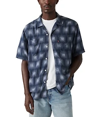 Levi's® Textured Geometric Printed Short Sleeve Camp Shirt