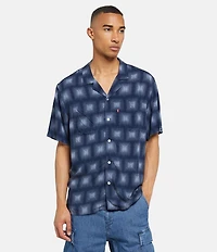 Levi's® Textured Geometric Printed Short Sleeve Camp Shirt
