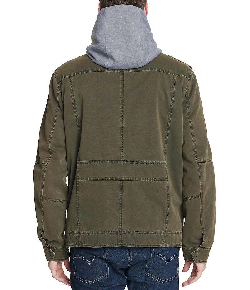 Levi's® Twill Hooded Military Trucker Jacket