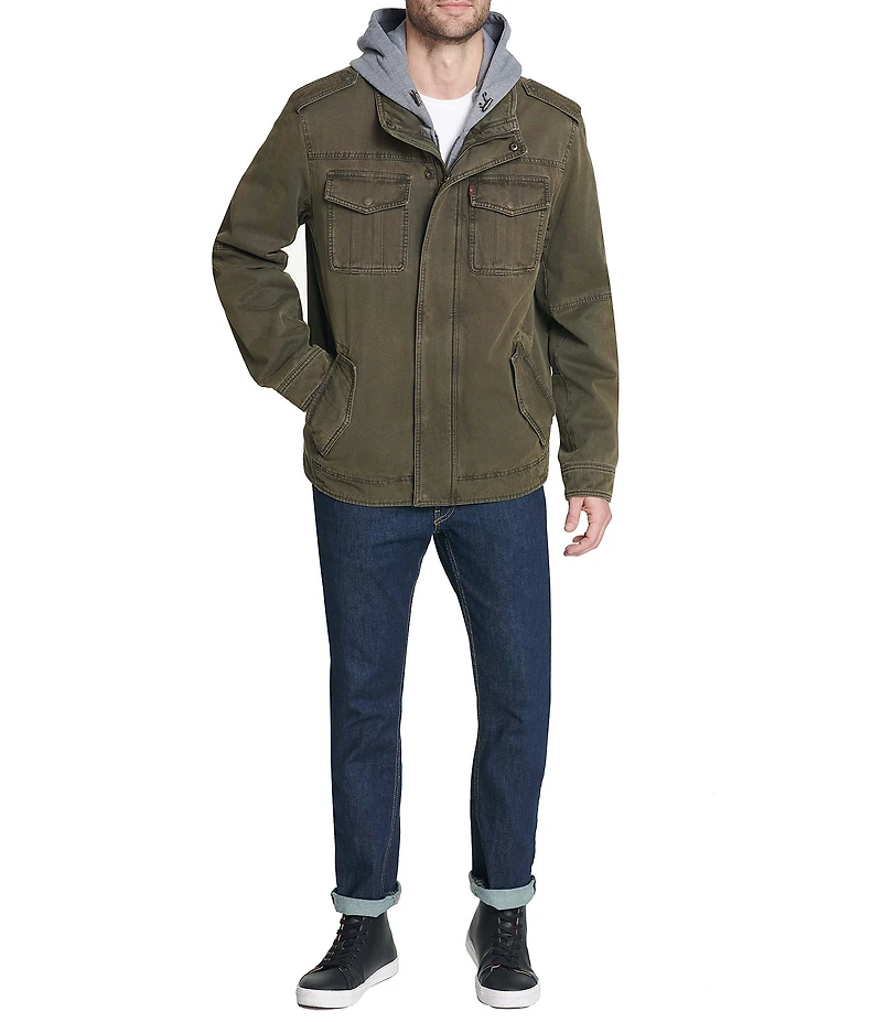 Levi's® Twill Hooded Military Trucker Jacket