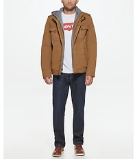 Levi's® Twill Hooded Military Trucker Jacket