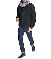 Levi's® Twill Hooded Military Trucker Jacket