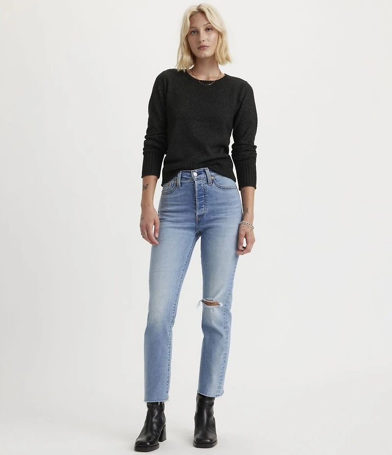 Levi's® Wedgie High Rise Straight Leg Destructed Jeans
