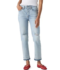 Levi's® Wedgie High Rise Straight Leg Distressed Ankle Jeans