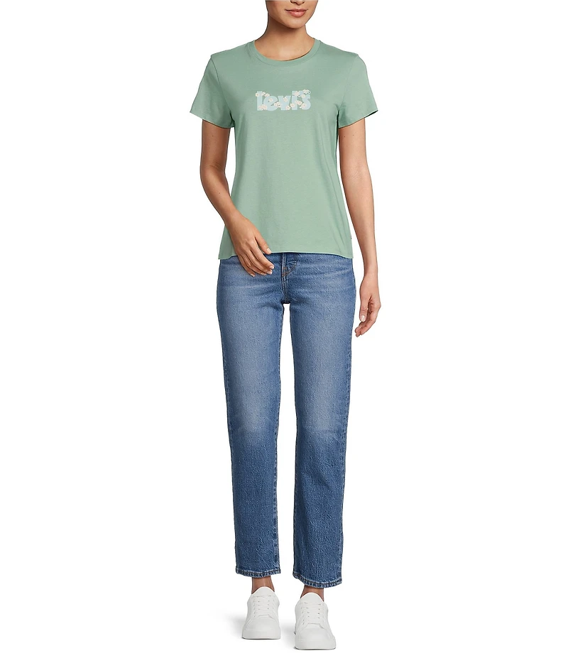 Levi's® Wedgie Stretch Denim Mid Rise Straight Leg Jeans