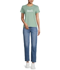 Levi's® Wedgie Stretch Denim Mid Rise Straight Leg Jeans