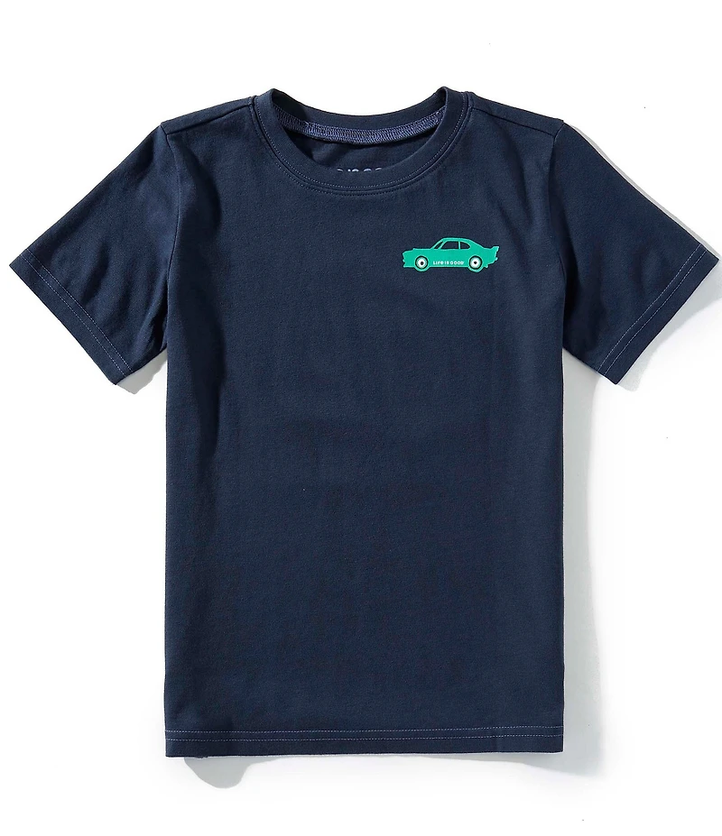 Life is Good Big Boys Short Sleeve Lets Go Cars Crusher T-Shirt