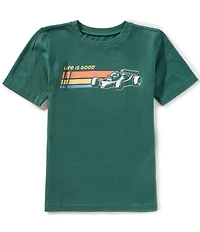 Life is Good Big Boys 8-20 Short Sleeve Racecar Graphic Crusher™ T-Shirt