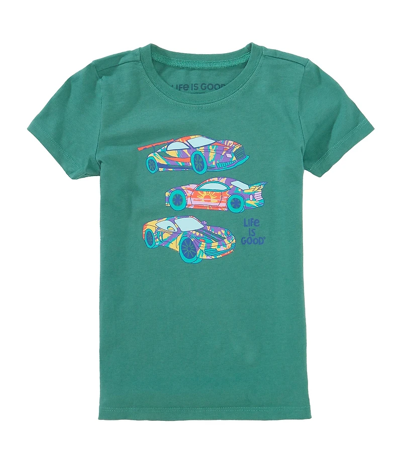 Life is Good Little Boys Short Sleeve Racecar Graphic Crusher™ T-Shirt