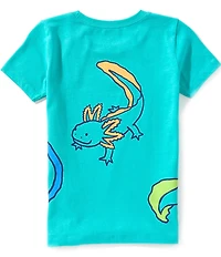 Life is Good Little Boys Short Sleeve Axolotl Wrapped Graphic T-Shirt