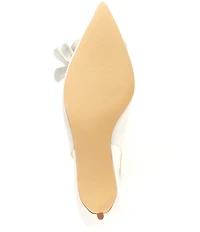 Lilly Pulitzer Amalia Saffiano Leather 3D Floral Ornament Kitten Heel Pumps