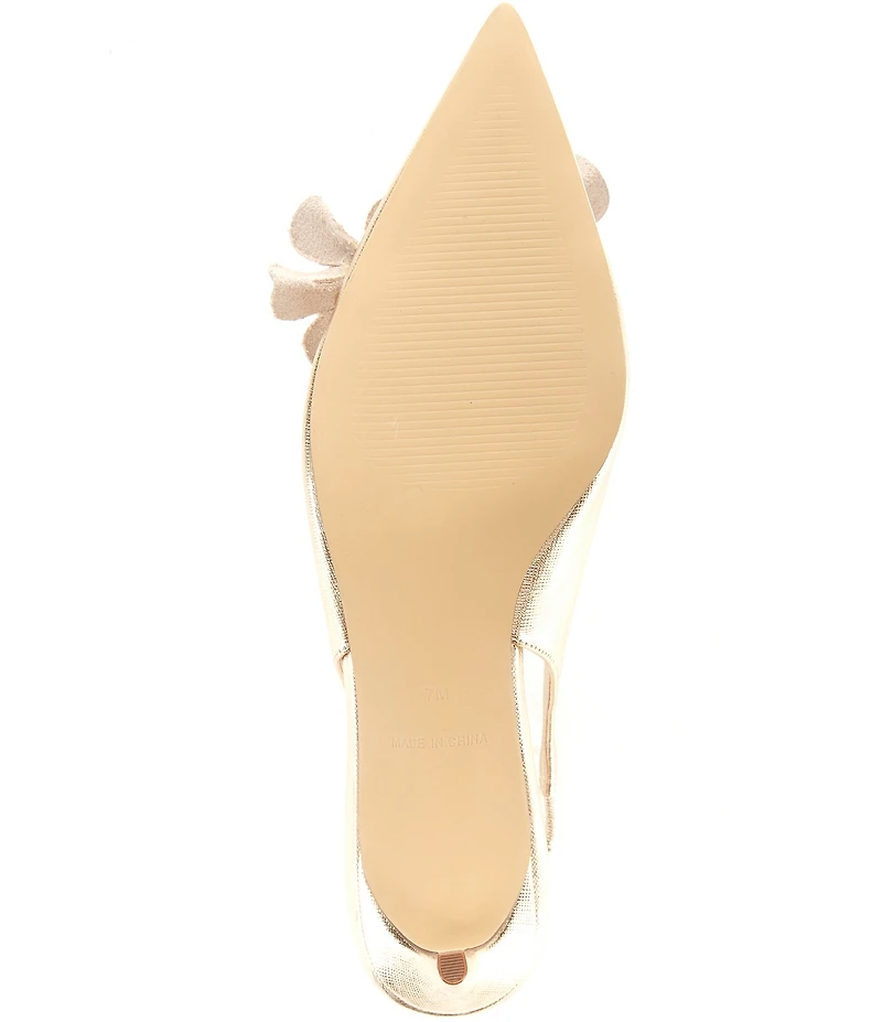 Lilly Pulitzer Amalia Saffiano Leather 3D Floral Ornament Kitten Heel Pumps