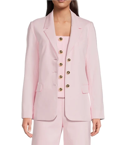 Lilly Pulitzer Amryn Stretch Double Cloth Notch Lapel Long Sleeve Blazer