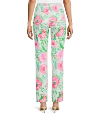 Lilly Pulitzer Ana Poppy Party Print High-Rise Straight Leg Ankle Pants