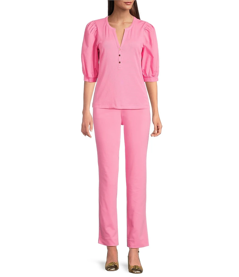 Lilly Pulitzer Ana Stretch Double Cloth High-Rise Slim Leg Ankle Pant