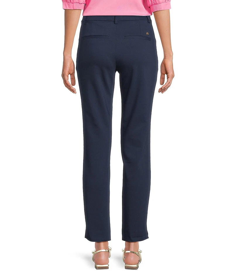 Lilly Pulitzer Ana Stretch Double Cloth High-Rise Straight Leg Ankle Jeans