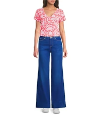 Lilly Pulitzer Aniston Denim High Rise Straight Leg Jeans