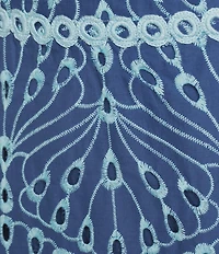 Lilly Pulitzer Arlin Queen Scalloped Eyelet Sweetheart Neck Sleeveless Fit & Flare Midi Dress