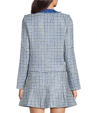 Lilly Pulitzer Ascena Coordinating Boucle Round Neck Long Sleeve Button Front Jacket