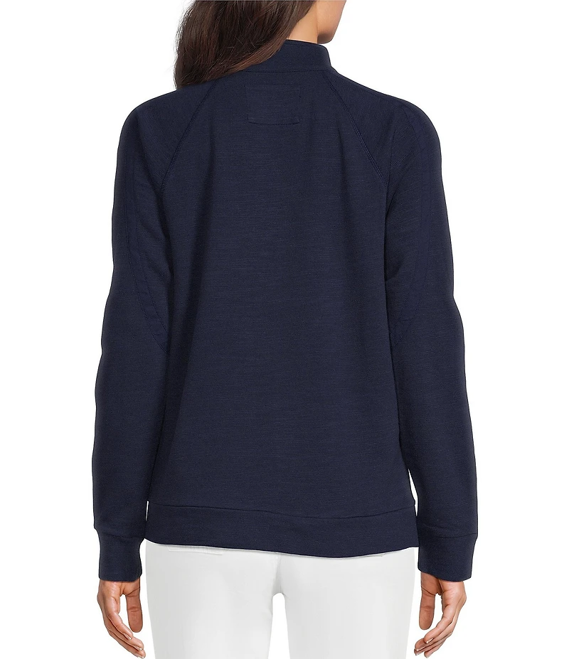 Lilly Pulitzer Ashlee Quarter Zip Mock Neck Long Sleeve Knit Sweater