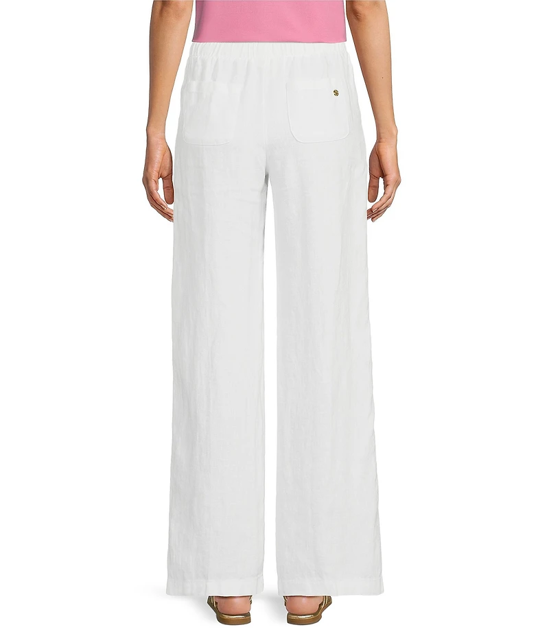 Lilly Pulitzer Brawley Linen Mid-Rise Wide Leg Pants