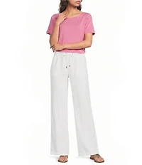 Lilly Pulitzer Brawley Linen Mid-Rise Wide Leg Pants
