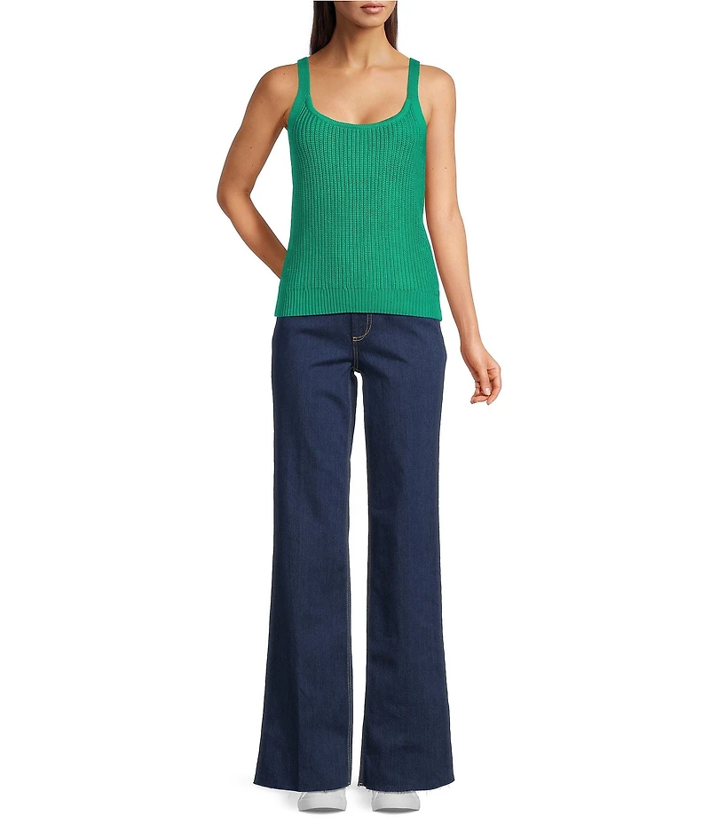 Lilly Pulitzer Bristow Combed Cotton Knit Scoop Neck Sleeveless Tank
