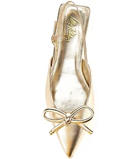 Lilly Pulitzer Brit Leather Bow Slingback Flats