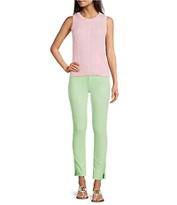 Lilly Pulitzer Brockton Combed Cable Knit Crew Neck Sleeveless Sweater Vest