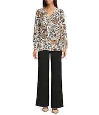 Lilly Pulitzer Celesta Islant Stretch Crepe High Rise Palazzo Pants