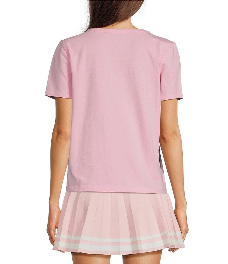 Lilly Pulitzer Clairmont Knit Pearl Crew Neck Short Sleeve Top