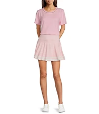 Lilly Pulitzer Clairmont Knit Pearl Crew Neck Short Sleeve Top