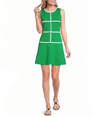 Lilly Pulitzer Clancie Resort Ponte Round Neck Sleeveless Fit-And-Flare Dress